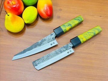 Keukenmes - Kiritsuke & Nakiri - Handgemaakte messenset van