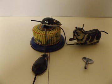 EHN Emil Hausmann - Kitty en Micky - Opwindbaar blikken, Antiek en Kunst