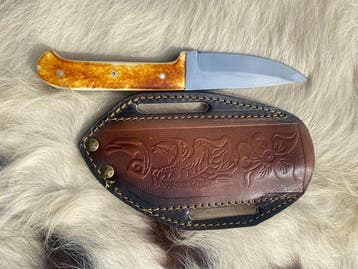 Skinning & Hunting Knife with Wooden Handle - Keukenmes -