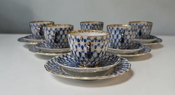 Lomonosov Imperial Porcelain Factory - Koffieservies voor 6