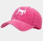 Cap Horse in diverse kleuren met witte geborduurde afbeeldin, Verzenden, Nieuw