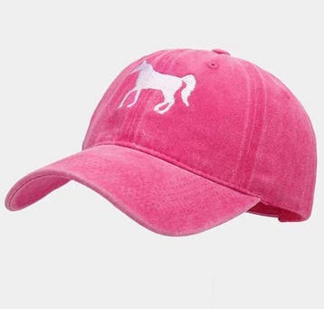 Cap Horse in diverse kleuren met witte geborduurde afbeeldin, Verzenden, Nieuw