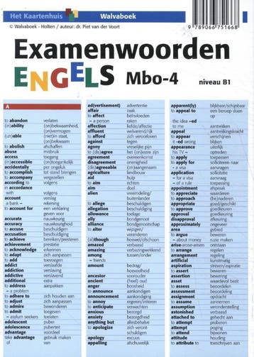 Examenwoorden Engels Mbo 4 niveau B1 9789066751668, Boeken, Zo goed als nieuw