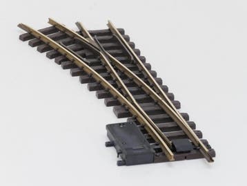 LGB 16150 Elektr.Weiche,links.R3,22.5Grad (Messing, Wissel), Gebruikt, Rails, Ophalen of Verzenden, LGB