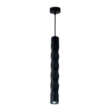 Moderne hanglamp met krul | 30 cm | Zwart | GU10 fitting, 50 tot 75 cm, Nieuw, Ophalen of Verzenden, Metaal