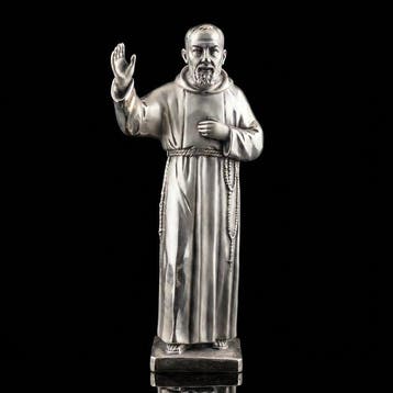 Ottaviani - Beeldje, Padre Pio - 31 cm - Verzilverd