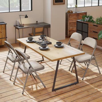 Klapstoelen - Vouwstoelen - Set van 6 - Eettafelstoelen - Ka, Verzenden, Zo goed als nieuw