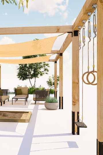 Pergola met schommel Modernplay stel zelf samen, Tuin en Terras, Nieuw, Overige typen