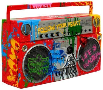 Mr Brainwash (1966) - sculptuur, Boombox - 13.5 in -