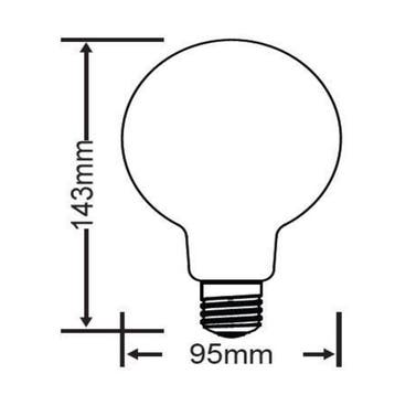 LED Lamp - Filament - Trion Globin - E27 Fitting - 8W - Warm, Ophalen of Verzenden, Nieuw, E27 (groot), Led-lamp