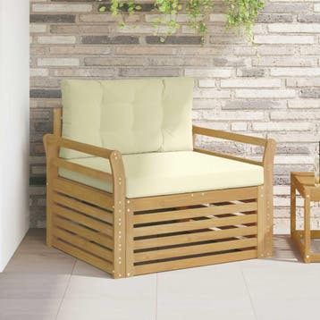 vidaXL Tuinbank Polyester Wit, Verzenden, Nieuw