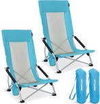 2dekans | TRVLMORE Strandstoelen Set van 2 - Inklapbaar -, Ophalen of Verzenden, Zo goed als nieuw, Blauw