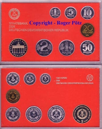8,86 Mark Kms munten set 1984 Ddr Pp nur 3 015 Ex Auflage, Verzenden