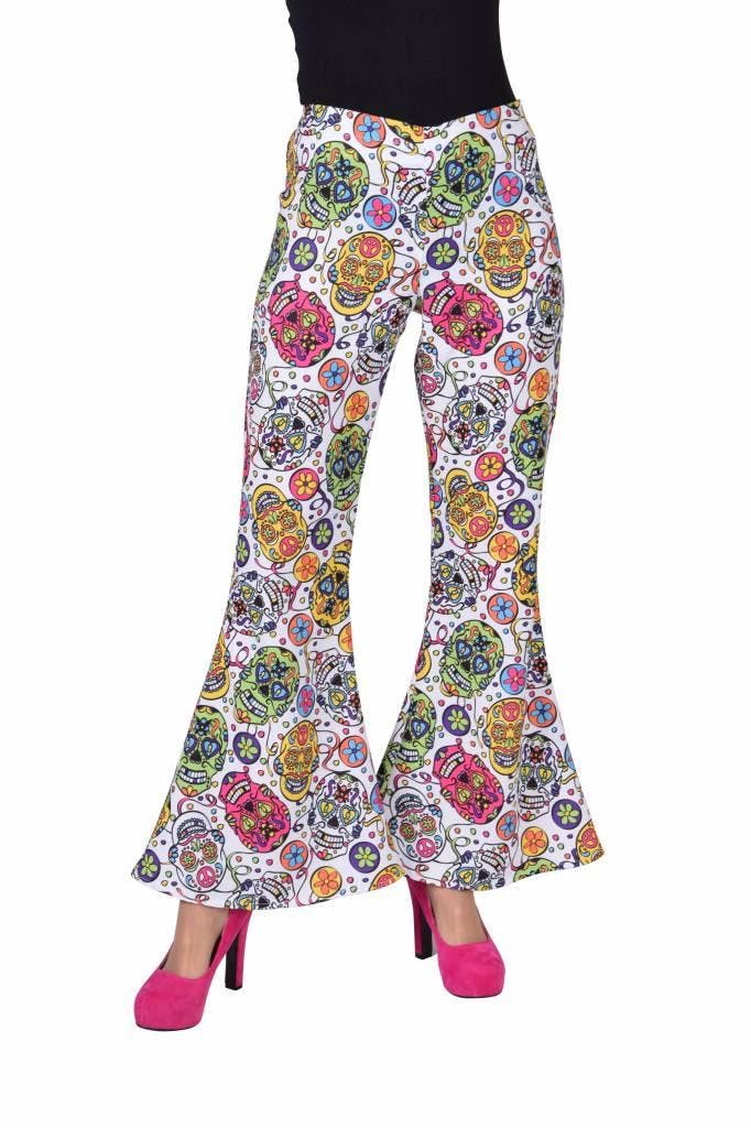 Hippie Broek Mexican Skull dames, Kleding | Dames, Carnavalskleding en Feestkleding, Nieuw, Ophalen of Verzenden