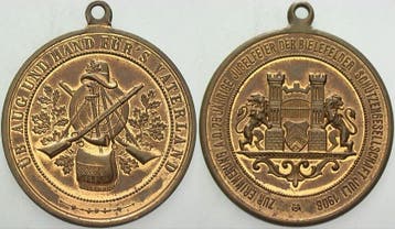 Brons medaille 1906 Bielefelder medaille Zur 75-jaehrigen..., Verzenden