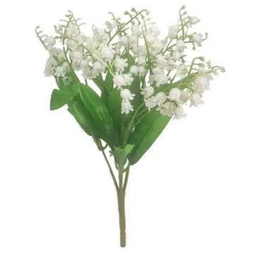Lelietje van Dalen White Zijdenbloem Bundel 29 cm, Ophalen of Verzenden, Nieuw
