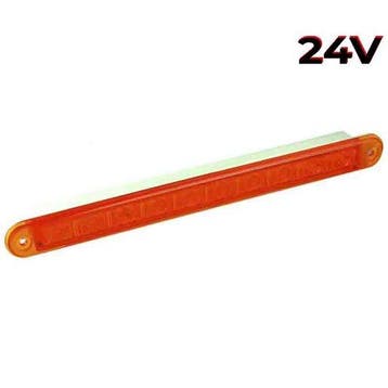 LED knipperlicht slimline 24v 40cm. kabel (Amber lens), Verzenden, Nieuw
