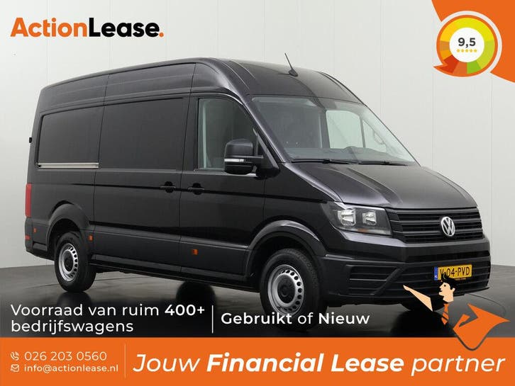 Volkswagen Crafter Bestelbus L3 H3 2024 Diesel, Auto's, Volkswagen, Te koop, Zwart, Handgeschakeld, Financial lease, BTW verrekenbaar