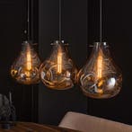 *WOONWINKEL* Druppel Hanglamp Gebogen Glas, Huis en Inrichting, Verzenden, Nieuw