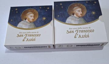 Italië. 2 Euro 2026 San Francesco dAssisi (2 coins) Proof