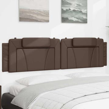 vidaXL Hoofdbordkussen Viana 200 cm kunstleer bruin, Verzenden, Nieuw, Bruin, Overige materialen