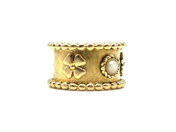 Chanel - Ring - Camélia - 18 karaat Geel goud Parel, Nieuw