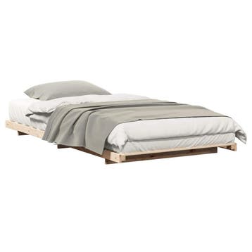 Platform Bed 100x220 | Modern Design | Laatste Stuk!, 100 cm, Eenpersoons, Bruin, Ophalen of Verzenden