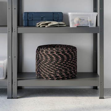 vidaXL Multifunctioneel gebruikstouw 6 mm 50 m Zwart en Rood, Verzenden, Nieuw