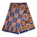 Afrikaanse stof - Oranje Kente - Poly - 1 yard, Ophalen of Verzenden, Nieuw