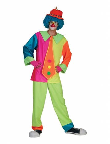 Silly Billy clownskostuum neon, Kleding | Heren, Ophalen of Verzenden, Nieuw