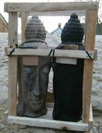 keramiek boeddha beelden, long face buddha, geluksbrenger, Ophalen of Verzenden, Nieuw