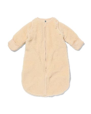 HEMA Babyslaapzak met afneembare mouwen teddy 3tog naturel, Verzenden, Nieuw