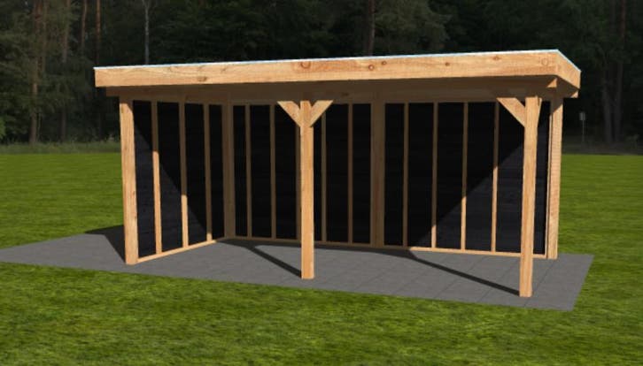 Actie Douglas Overkapping Plus 600x300cm, Tuin en Terras, Overkappingen, Nieuw, Veranda, Verzenden