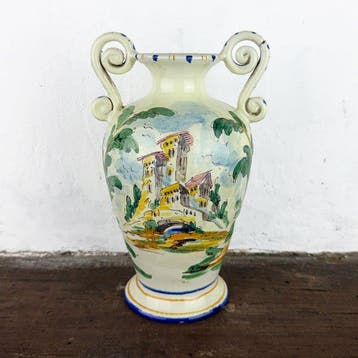 Albisola - Vaas - Majolica - Antiek uit de jaren 1920,