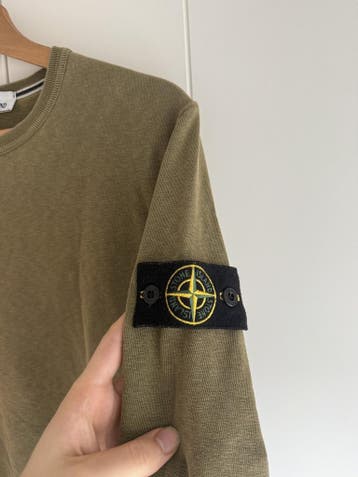 Stone Island Sweater – Olijfgroen – Maat M, Stone Island, Gedragen, Groen, Verzenden