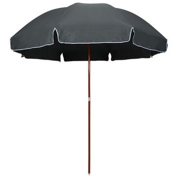 vidaXL Parasol met stalen paal 300 cm antracietkleurig, Verzenden, Nieuw, 2 tot 3 meter