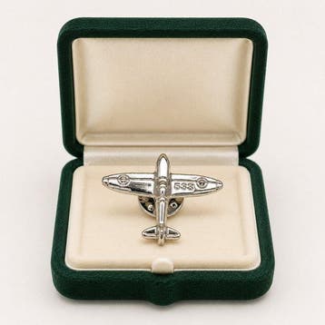 Geplateerd witgoud (18K). - Broche -
