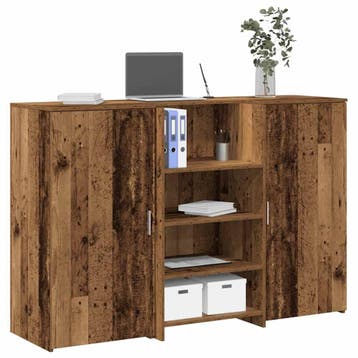 vidaXL Receptiebalie 155x50x103,5 cm bewerkt hout oud, Verzenden