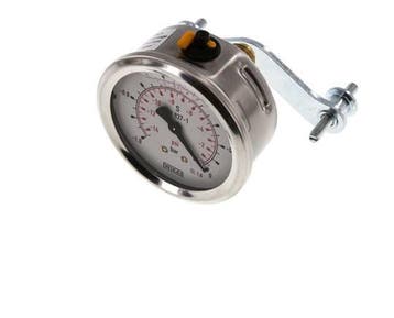 Glycerinemanometer G1/4 achteraansluiting -1 tot 0 bar 63mm, Verzenden, Nieuw