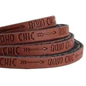 20 cm Plat imi leer 5mm met quote - Boho chic - Roast bro..., Ophalen of Verzenden, Nieuw, Draad