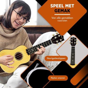 2dekans | Finesse Ukelele - Starterset - 21 - Ukulele -, Muziek en Instrumenten, Percussie, Ophalen of Verzenden, Zo goed als nieuw