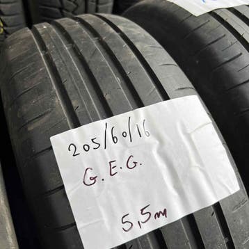 2 x Goodyear Eagle GT 205-60-16 Zomerbanden 5,5mm, Gebruikt, 16 inch, Band(en), Personenwagen