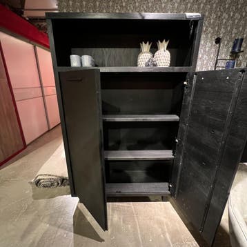 Kast Aleno Eikenhout Zwart - Pronto Wonen, Ophalen of Verzenden, Nieuw