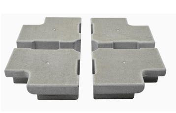 Glatz Set gewichten bij voet met rollen M4, 180 kg, 4 stuks,, Tuin en Terras, Nieuw