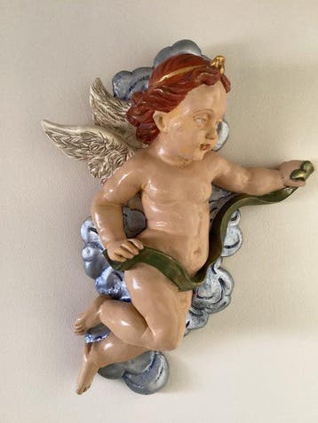 Cherubijn, putti - Polychroom - Beeld - 53 cm - Hars - 1960