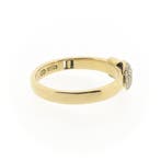 Gouden Claddagh ring met diamanten; 0,085 ct., Gebruikt, Overige kleuren, Ophalen of Verzenden, Kleiner dan 17
