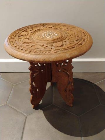 Bijzettafel - Teak - Anglo-Indisch tafeltje