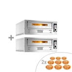 GGM Gastro | (2 stuks) Gas pizzaoven - (chamottebodem) - |, Verzenden