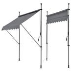 Klem zonwering luifel uitschuifbaar grijs medium 350x120 cm, Tuin en Terras, Zonneschermen, Verzenden, Nieuw