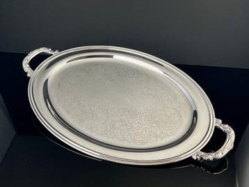 Oneida Silversmiths - Dienblad - Rococo Revival-handgrepen -, Antiek en Kunst